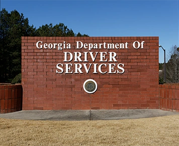 outdoor brick sign for Georgia Dept of Driver Services
